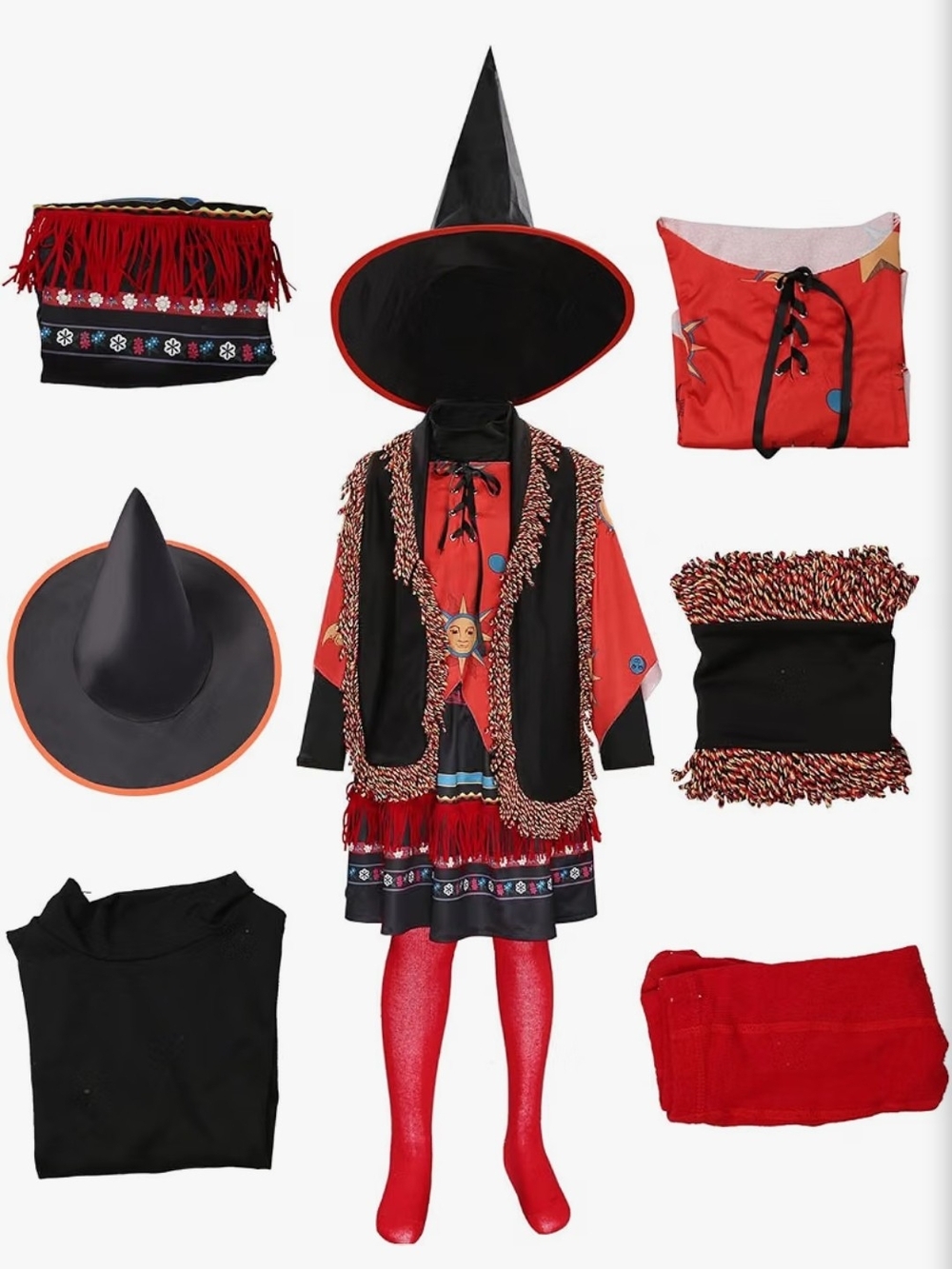 Kids Dani Dennison Hocus Pocus Red Witch Costume Size Medium